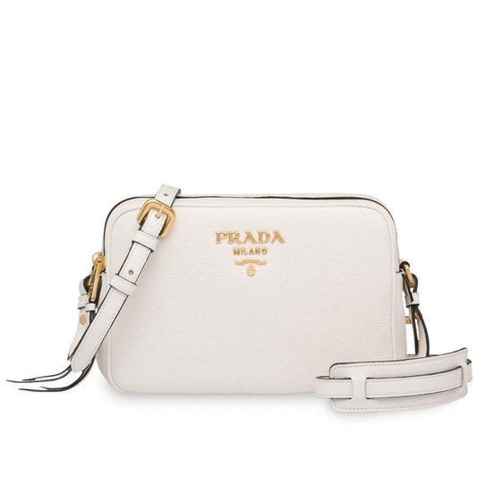 New Prada Vitello Phenix White Leather 